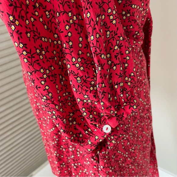 Free People Floral Clara Tie Front Faux Wrap Tunic - Picture 10 of 11